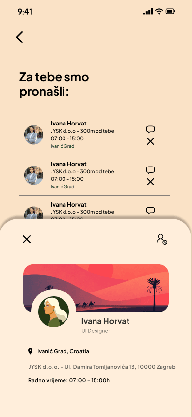 App preview - Ivana Horvat profile